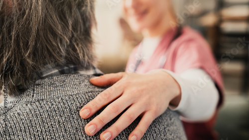 Картината върху платно Nursing support for elderly patients