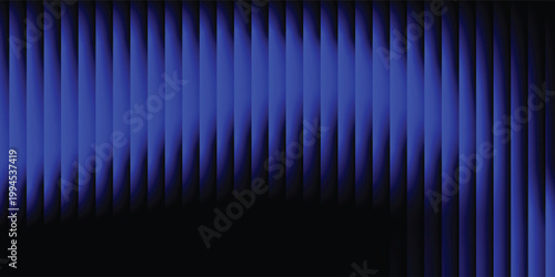 Vertical sapphire blue stripes radiating soft light on a pure black background, minimal abstract design, premium digital backdrop