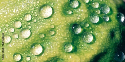 water drops on green leaf