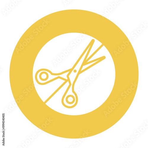 No Hair Cutting Icon