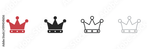 Joker hat icons with jester hat concept, silhouette and line art vector design for carnival theme, entertainment branding, and playful character symbols