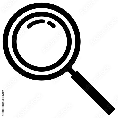 検索アイコン モノクロ シンプル 透過 ベクター フリー素材