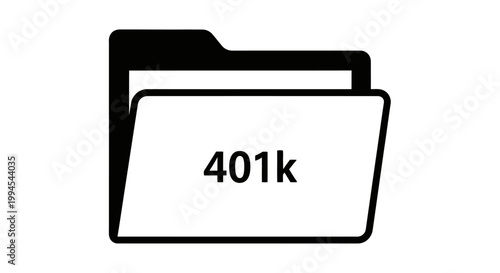 401k Retirement Savings Folder Icon