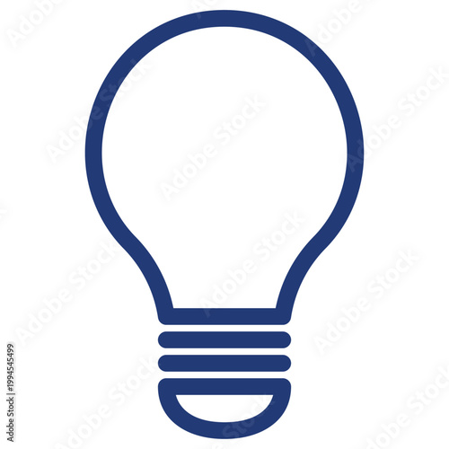 電球アイコン 青 インディゴ シンプル ビジネス ベクター素材