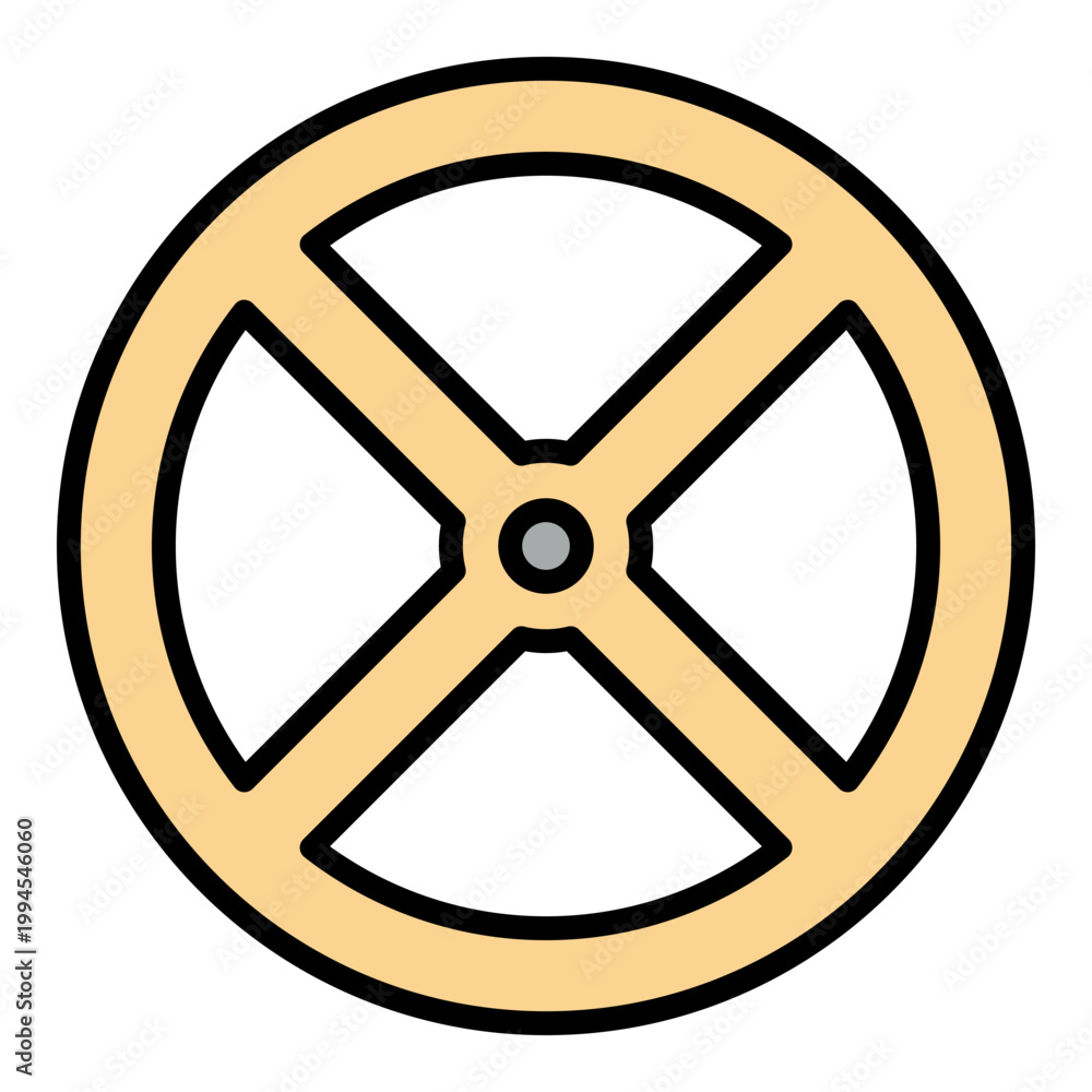 Obraz premium Oil pipe tap vector colored icon or design element
