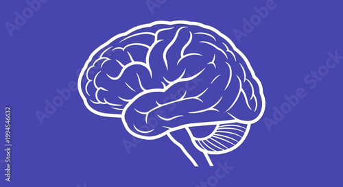Conceptual illustration of the human brain representing intelligence, cognition, and awareness