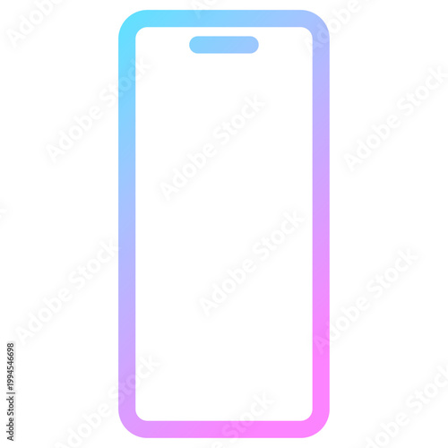 スマホアイコン 虹色 ネオン グラデーション サイバー ベクター