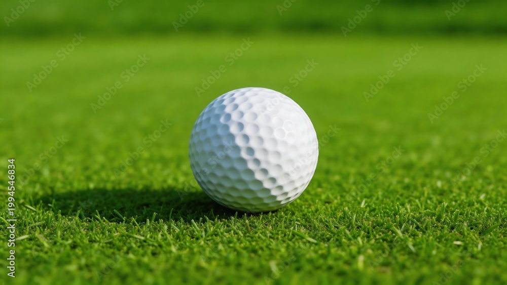 Obraz premium Golf ball on green grass