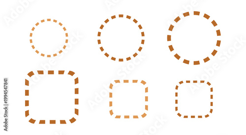 Mega set of minimalist decorative frames: dashed lines, geometric dots, and elegant bead border vector elements