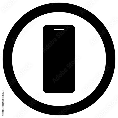 スマホアイコン 丸型 モノクロ シンプル ベクター 透過 フリー素材