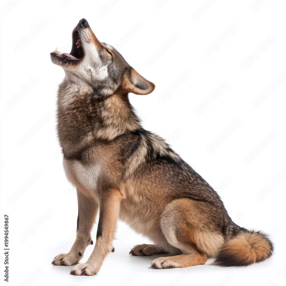 Fototapeta premium Wolf howling wolf background animal.