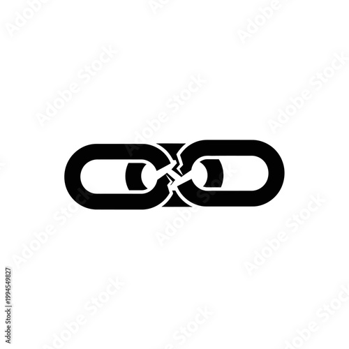 Broken Chain Link Symbol - Connectivity Failure Concept