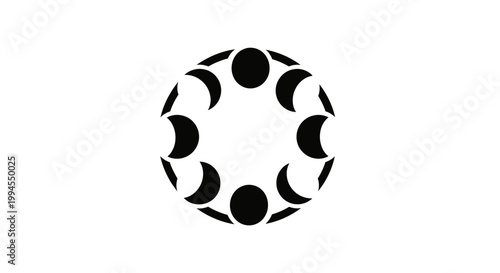Circular Moon Phases Icon
