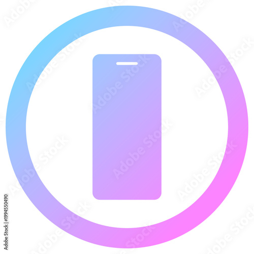 スマホアイコン 丸型 虹色 ネオン グラデーション 近未来 ベクター