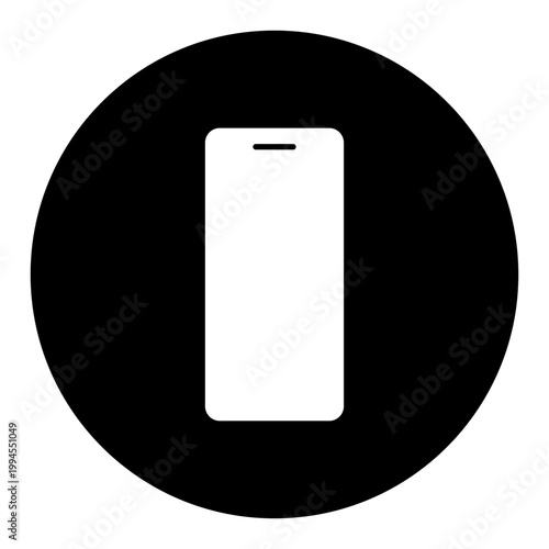 スマホアイコン 丸型 モノクロ シンプル ベクター 透過 フリー素材