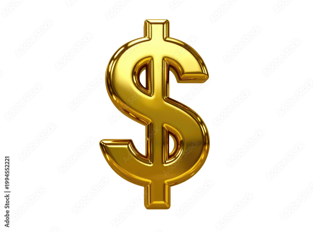 Obraz premium A simple yet iconic symbol of money and value on a clean white background