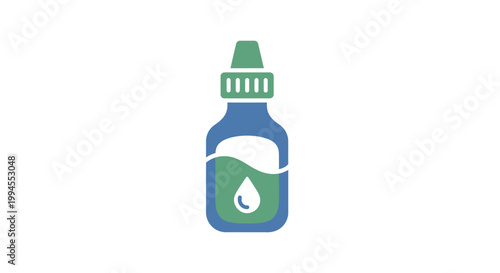 Illustration of an eye drop bottle, representing healthcare and medical solutions