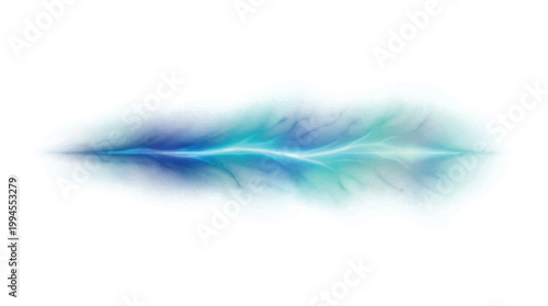 Abstract motion light with dynamic blue neon lines and speed wave trail. Transparent PNG glow background for technology, innovation, or futuristic energy design