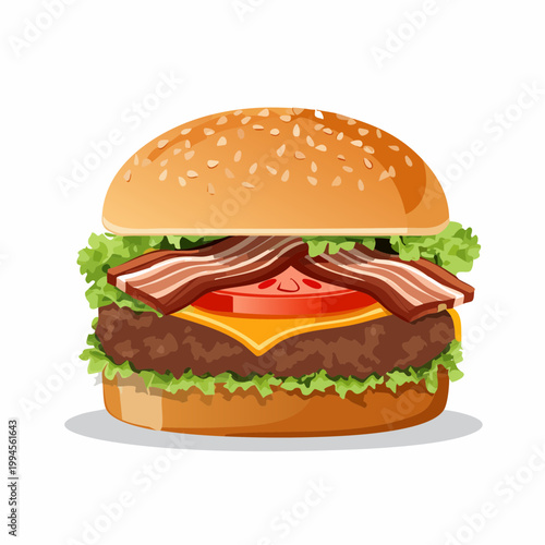 Rustikaler Burger mit Speck