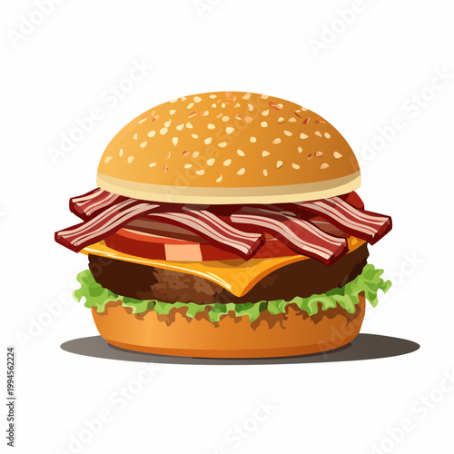 Rustikaler Burger mit Speck
