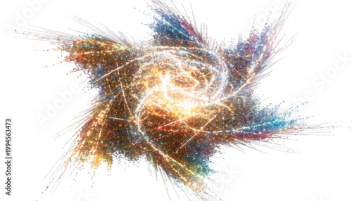 glowing spark particle burst element