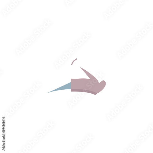 Bird in flight with broken wing.