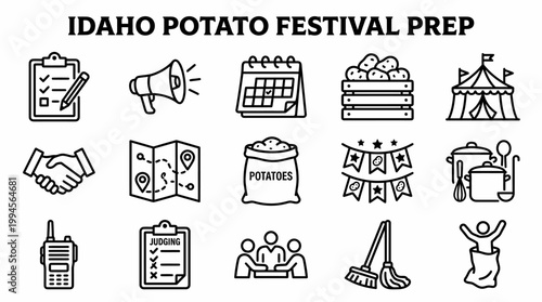 Idaho Potato Festival Prep Icons - Planning, Logistics, Celebration