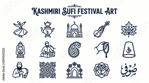 Kashmiri Sufi Festival Art Icons: Culture, Music, Spirituality