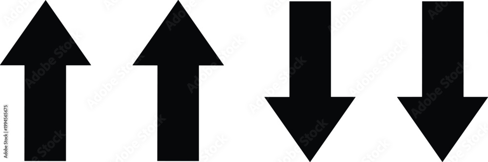 Ταπετσαρία Upward and downward arrows contrast, black directional symbols, abstract balance