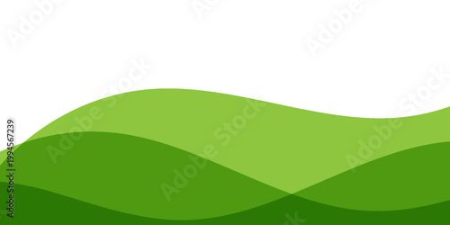 Abstract Green and White Background with Dynamic Wavy Lines and Fluid Gradient Shapes. Modern Trendy design in Vector Illustration