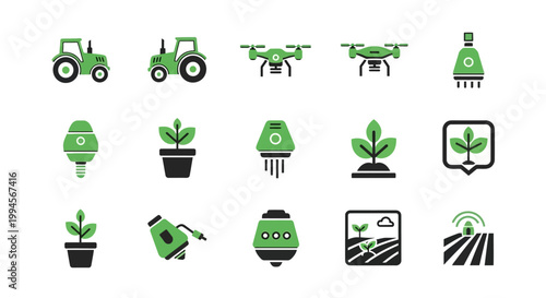 Illustration depicting smart agriculture concepts and modern farming practices for technology