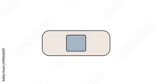 Minimalistic illustration of a plaster, perfect for medical or healthcare related design