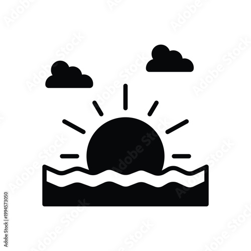 Sunrise Vector icon which can easily modify or edit