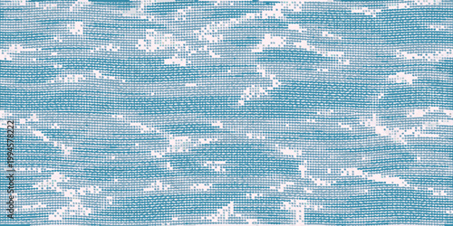 Abstract blue and white textured pattern resembling water or fabric