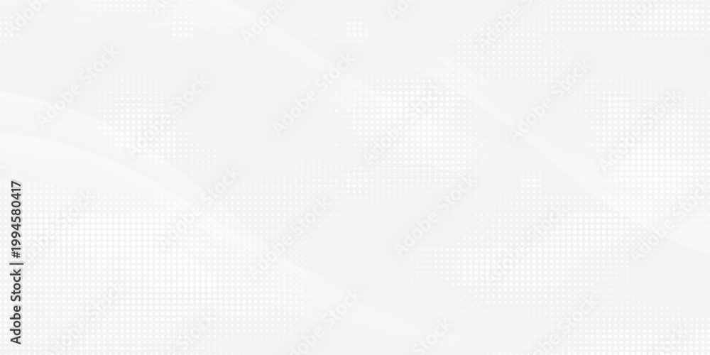 Obraz premium Dot white gray wave light technology texture background. Abstract big data digital concept. 3d rendering.