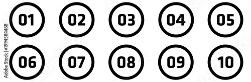 Number Bullet Point Vector EPS10.