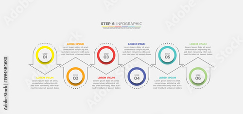 Presentation business abstract background infographic template colorful