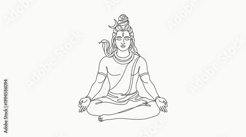 Serene meditative woman practicing yoga in a peaceful setting with a calm demeanor