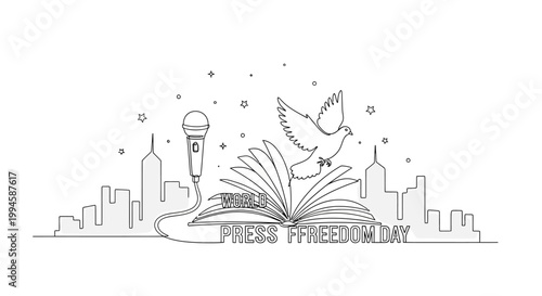 Freedom Day Celebration Illustration Design.
