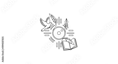 Icons of business and education.