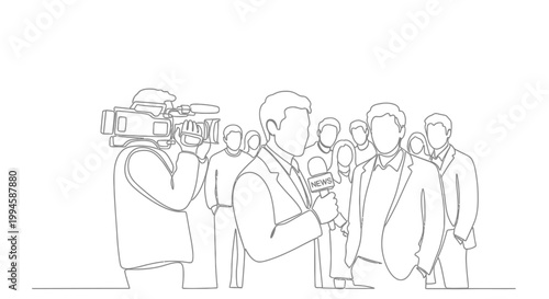 Man holding microphone in front crowd.