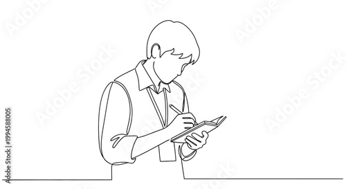 Man looking at a mobile phone.