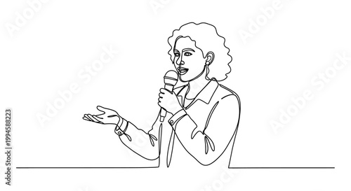 Man speaking into a microphone.