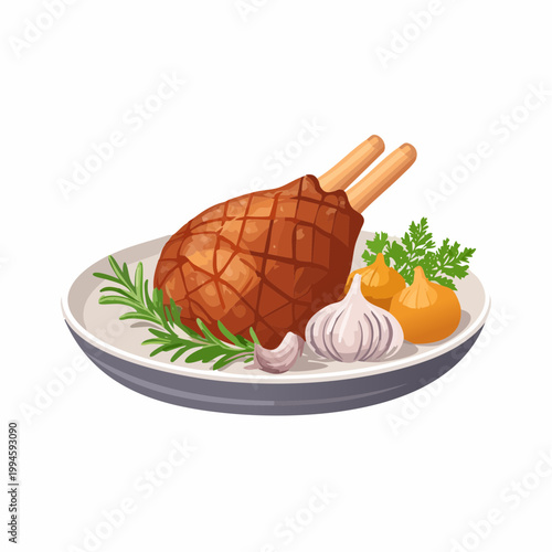 Lammkeule mit Kräutern