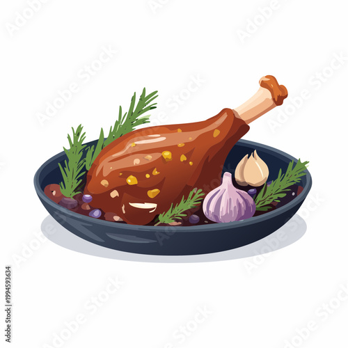 Lammkeule mit Kräutern