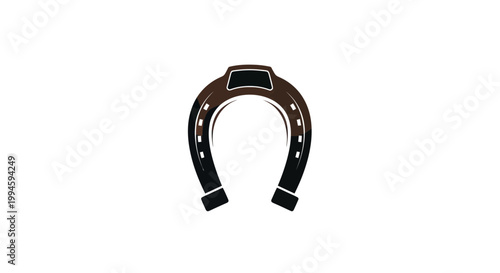 Lucky Horseshoe Icon Isolated on White Background, Symbol of Good Fortune and Success