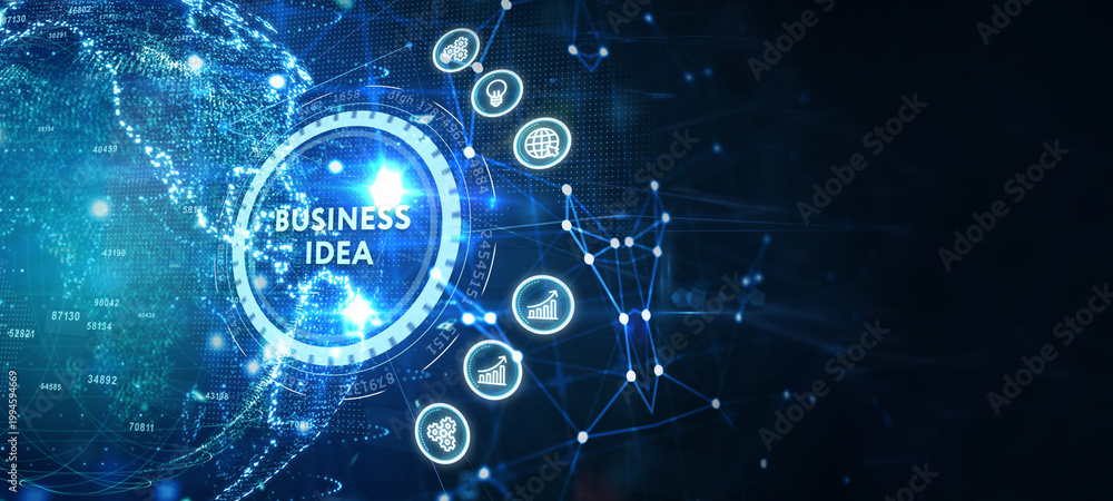 Fototapeta premium Business idea concept. Business, Technology, Internet and network concept. 3d illustration