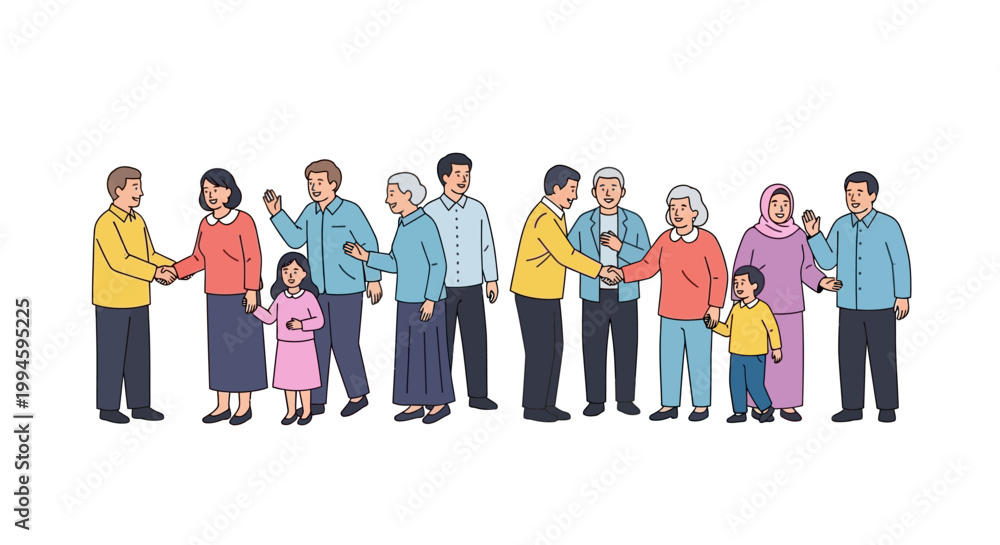 Obraz premium Family and Community Gathering