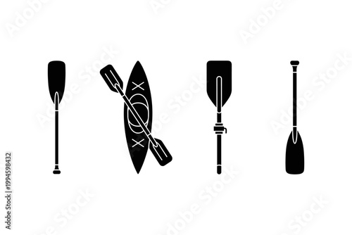 Kayaking and Paddling Gear Icons