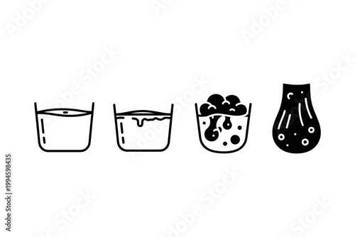 Chemical Reaction Stages Icon